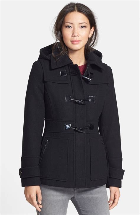 michael kors wool blend duffle coat|Women's Michael Kors Wool & Cashmere Coats .